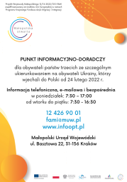 Informacja o zadaniach Wydziału Spraw Cudzoziemców MUW - ul. Basztowa 22, Kraków 